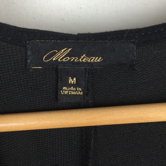 Hi-Lo Black Tank Dress with Faux Leather/Zipper - Picture 4 of 7